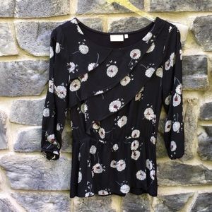 Deletta Anthropologie Wished Bloom Dandelion Shirt